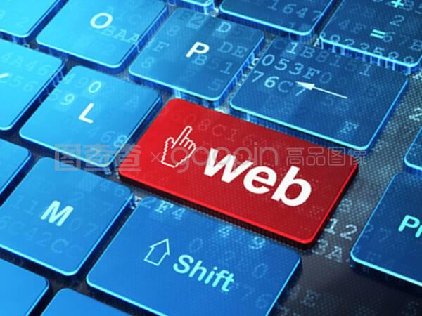 網(wǎng)絡(luò)開發(fā)概念鼠標(biāo)光標(biāo)和計算機(jī)鍵盤上的網(wǎng)絡(luò)